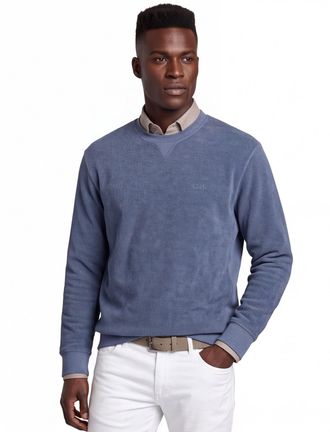 HUGO BOSS Boss Orange Sweater blauw corduroy rib