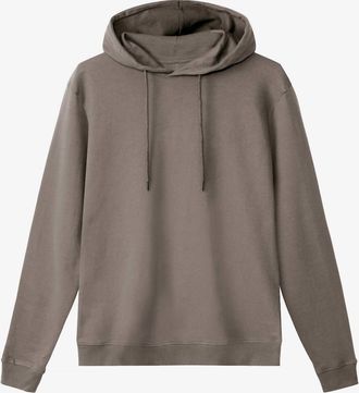 BREAD AND BOXERS Mens Long Sleeve Hoodie In Grey