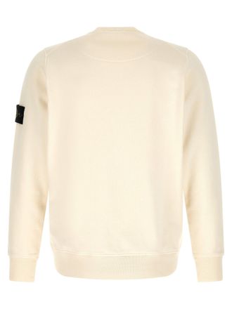Stone Island Garment-Dyed Organic Cotton Sweatshirt - Cream