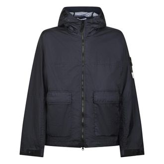 Stone Island Jassen, Heren, Blauw, XL, Stone Island Jassen Blauw