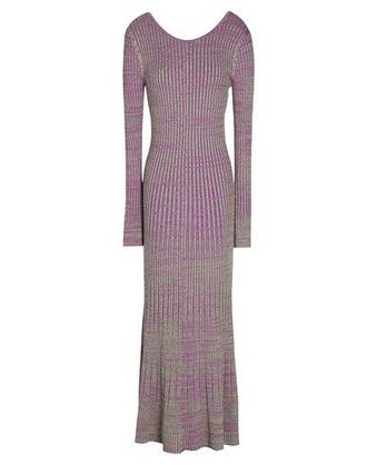 8 by YOOX VISCOSE BLEND RIB KNIT MAXI DRESS