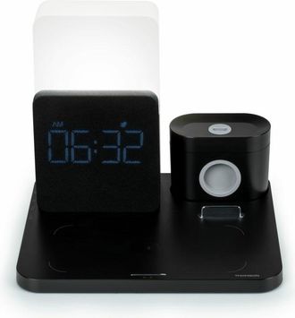 Thomson Cl800i - R&eacute;veil Lumineux Et Station De Charge 4-en-1 - Lampe De Chevet Avec Diff&eacute;rentes Intensit&eacute;s Et Couleurs - Noir
