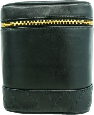 Chanel Black Leather Vanity Bag (Pre-Owned)