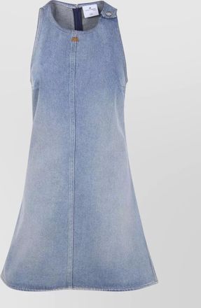Courr&egrave;ges a line dress heritage style denim