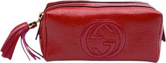 Gucci Pre-owned Womens Leather Clutch Bag Soho - Red - One Size