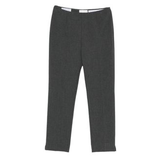 PESERICO Split-Hem Cropped Broeken - Dames - Vrijetijds broeken - Grijs - L - Broeken
