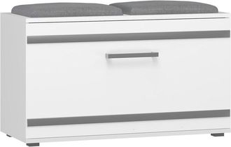 OEM Zapatero Con Asiento - Blanco Mate - Dise&ntilde;o Moderno - Perfecto Para El Recibidor
