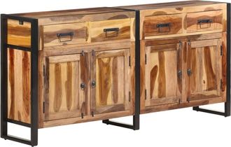 vidaXL Aparador De Madera Maciza De Acacia Acabado Miel 172x35x80 Cm Vidaxl