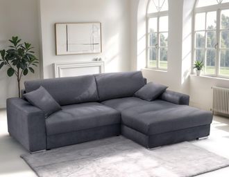 Exxpo Sofa Fashion Ecksofa »Larnaca, inkl. Bettfunktion und Bettkasten, bequem und komfortabel,« mit extrabreiten Rückenkissen und 2 Zierkissen