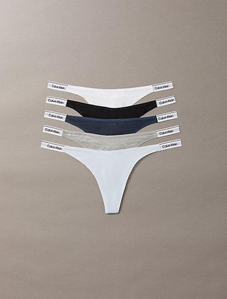 Calvin Klein Pack De 5 Tangas De Hilo Modern Logo