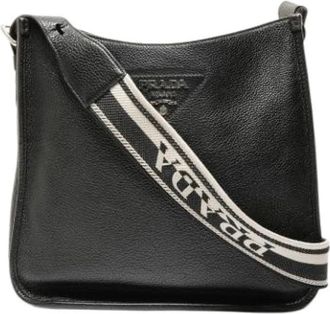 Prada Pre-owned Cross Body Bags, female, Black, Size: ONE SIZE Pre-owned Vintage Shoulder Bag