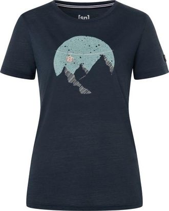 super.natural Winter Gondola Tee Merinoshirt f&uuml;r Damen | blau