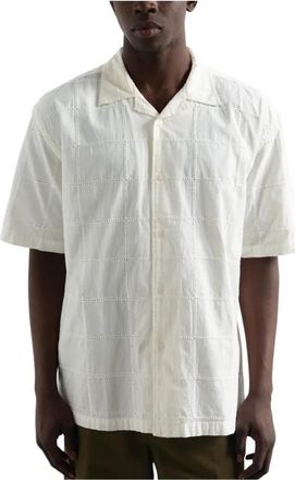 Edmmond Studios Freedom Short Sleeve - Heren - Korte mouwen Overhemden - Wit - XL - Katoen - Overhemden