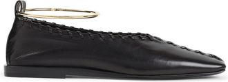 Jil Sander Black Goat Leather Ballerina