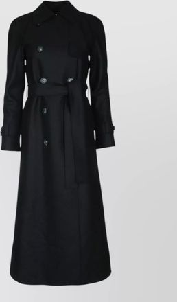 Harris Wharf London women long trench coat raglan wool