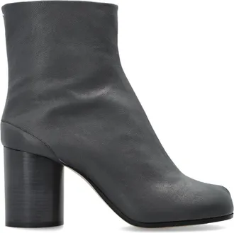 Maison Margiela Schoenen, Dames, Grijs, 39 EU, Leer, Tabi Laarsjes met Hak