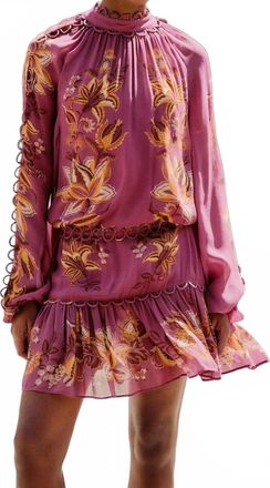 Farm Rio Delicate Chintz Dress In Pink