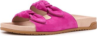 Vionic Elara Slingback Sandals Womens Wedge Shoes Rose Violet Suede : 6.5 M, Leather/Rubber/Synthetic
