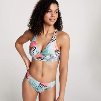 Calia Italia Calia Triangle Bikini Top Womens Leaf UPF 50+ Tie Back Swimwear SRT131