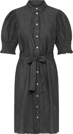 Ichi Ihborgie Dress - Dames - Shirt Kleedjes - Zwart - M - Katoen - Kleedjes