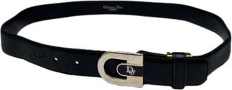 Dior Pre-owned Vintage Leren Riem - unisex - Vintage Accessoires - Zwart - ONE Size - Leer - Vintage