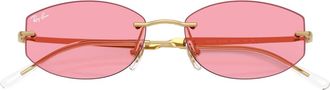 Ray-Ban Irregular Zonnebril - unisex - Zonnebrillen - Roze - 55 MM - Accessoires