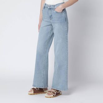 Frame Denim Le Slim Palazzo Jeans In Tribute Light Blue