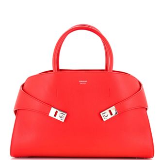 Ferragamo Hug Top Handle Bag Leather Large