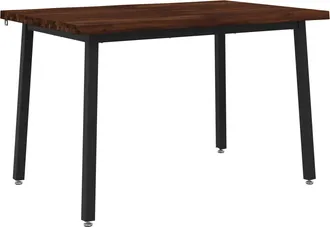 vidaXL 110 X 55 X 75 Cm Madera De Acacia S&oacute;lida Marr&oacute;n Oscuro Y Negro Vidaxl