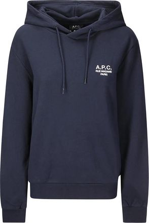 A.P.C. Hoodie Standard Rue Madame Sweatshirt - Dames - Hoodies - Blauw - 2XS - Katoen - Hoodies & sweatvesten