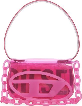 Diesel 1DR Logo Clear Shoulder Bag in Pink at Nordstrom