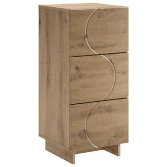 vidaXL Aparador Roble Artisan 33,5 X 34,5 X 75 Cm Madera De Ingenier&iacute;a Vidaxl