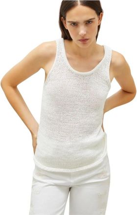 Marella Rondgebreide trui - Dames - Ronde hals truien - Wit - M - Truien & Vesten