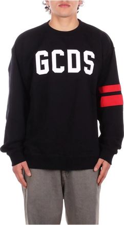 GCDS Logo Frontale Sweatshirt - Heren - Sweatshirts - Zwart - M - Katoen - Hoodies & sweatvesten