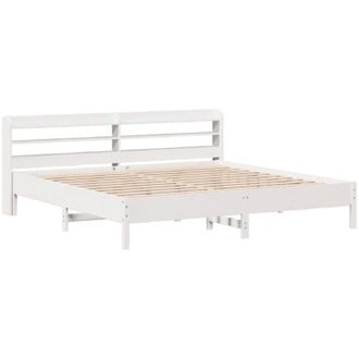 vidaXL Vidaxl - Estructura De Cama Sin Colch&oacute;n Madera Maciza Blanca 200x200 Cm