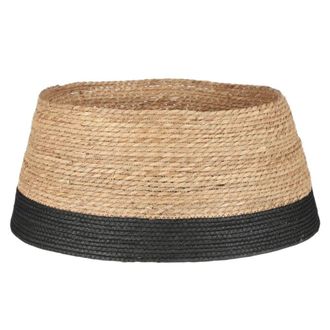 MiCa Decorations Falda para &aacute;rbol de navidad negro h26xb58xl58cm