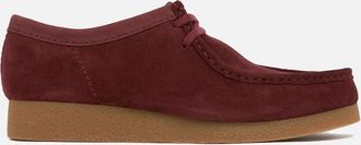 Clarks Mens Clarks Originals Wallabee Evo Suede Shoes Burgundy - Red - Size: 10
