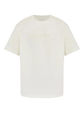J.W.Anderson embroidered-logo T-shirt - men - Cotton - M - White