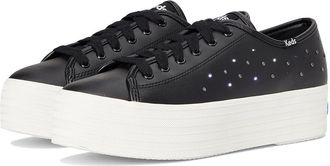 Keds Triple Up Leather Womens Shoes Black Light Up : 7.5 B - Medium