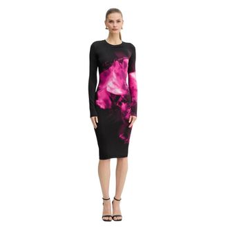 Versace Jeans Couture Jurk met lange mouwen - Dames - Casual kleedjes - Zwart - M - Kleedjes