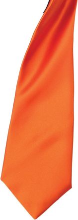 Premier Kleuren Heren Satin Clip Tie (Pakket van 2) (Terracotta)