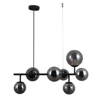 Netlighting Frontera Modern 7 Light Bar Pendant Ceiling Light G9 in Black
