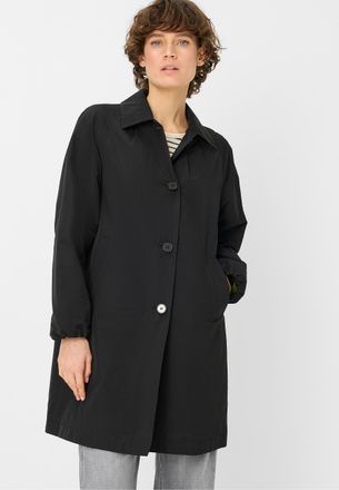 Fuchs Schmitt Kurzmantel FUCHS SCHMITT, Damen, Gr. 34, schwarz, Web, Obermaterial: 54% Polyester, 46% Baumwolle, unifarben, regular fit ca. Mitte Oberschenkel, elas