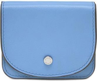 Aim&eacute;e Pucker Up Leather Card Case in Pure Blue at Nordstrom