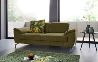 Sit&more 2-Sitzer »Percy« 15 cm Fusshöhe, Sitztiefenverstellung, wahlweise Kopfteilverstellung