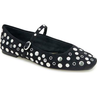 Kenneth Cole Jasper Stud Mary Jane Flat in Black at Nordstrom Rack, Size 7.5