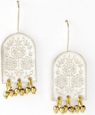 Matr Boomie Haveli Etched Statement Earring in Bronze at Nordstrom