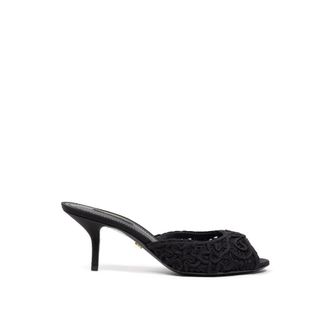 Dolce & Gabbana Black Cotton Womens Mules