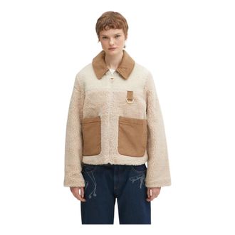Barbour Malena Fleece Jas - Dames - Jassen - Beige - 2XL - Katoen - Jassen
