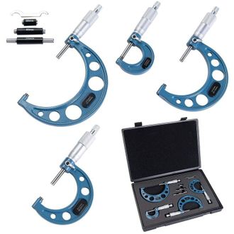 OEM Micr&oacute;metros Exteriores M&eacute;tricos De 0-100mm/0,01mm Herramientas De Maquinista De Precisi&oacute;n, 4 Uds